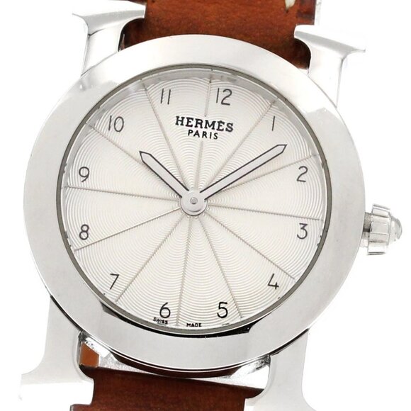 HERMES H watch Ronde HR1.210 Silver Dial Quartz Ladies Watch - Picture 1 of 7